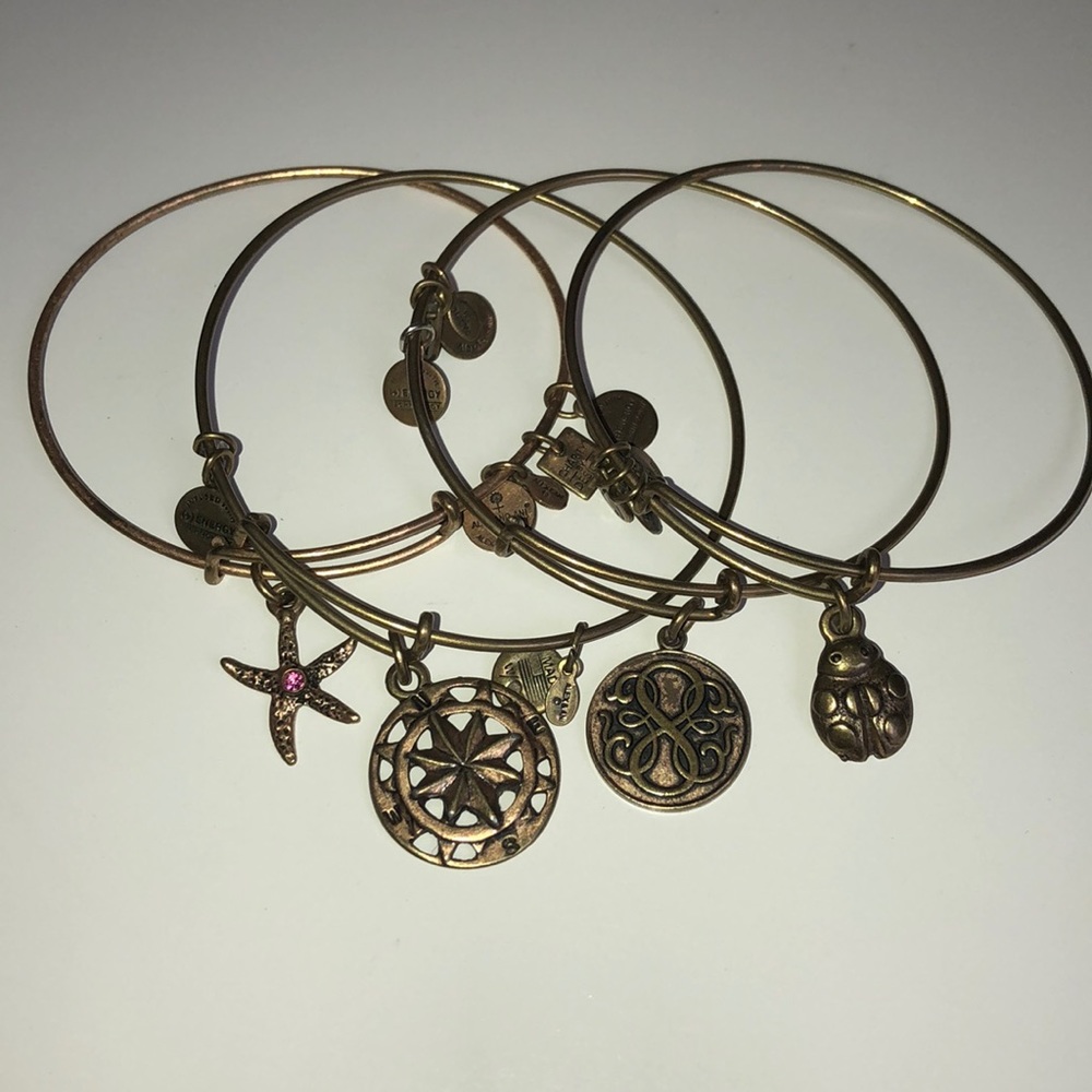 Gold set of bracelets